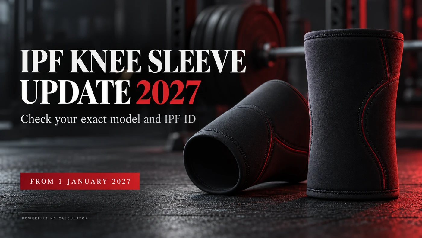 IPF stiff knee sleeve rule update effective January 1, 2027